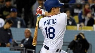 【MLB】前田健太、先制の2点適時打！　今季初適時打＆打点、詰まった打球に苦笑い