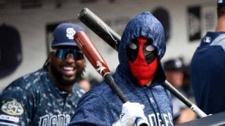 【MLB】蜂の大量発生で試合中断のハプニング　選手はデッドプール姿で“臨戦態勢”!?