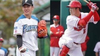 広島ドラ1小園、日ハム吉田輝から初回先頭打者アーチ！　フレッシュ球宴で豪快弾