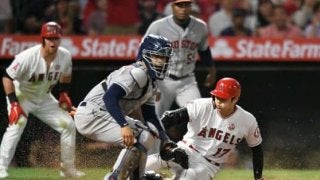 【MLB】大谷翔平、四球で11戦連続出塁　左脚に送球直撃も…直後に快足生還、エ軍4連勝