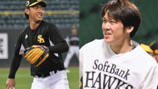 鷹“甲斐キャノン＆今宮タッチ”のコラボ二盗阻止が凄い！　「強肩イケメンコンビの結成」