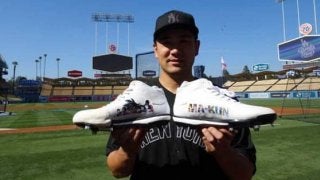 【MLB】田中将大、今年はド派手「ドラゴンボールスパイク」着用　「MA-KUN」の文字にも悟空が…