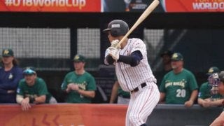 【U-18W杯】日本、初回に先制に成功！　4番・石川の一ゴロの間に三走・武岡が生還