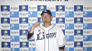 西武森、初の月間MVP　捕手で首位打者の期待も「毎試合ビクビクしてます」