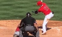 【MLB】大谷翔平が11打席ぶりOP戦2安打目、2打数1安打1四球　内角カーブを上手く合わせ右前へ