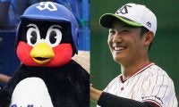 ヤクルトで“夢の対決”実現　つば九郎vsドラ1奥川が「炎の4番勝負」で対戦
