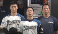 日ハム杉谷の国歌“熱唱”にファン爆笑「清宮が耐えてる笑」「短期間で成長」