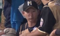 日ハム杉谷が危機一髪?!　ベンチ襲う痛烈ライナーに反応、ファン「今日も可愛い」