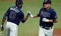 【MLB】筒香嘉智、3試合ぶり一発は先制6号ソロ　飛距離123Mでバックスクリーン左へ