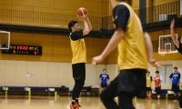 日本代表合宿参加中の金丸晃輔…「ライバルには負けたくない。シューターとしての役割を果たしたい」