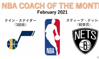クイン・スナイダー（ジャズ）、スティーブ・ナッシュ（ネッツ）が2020-21NBAシーズン2月の月間最優秀コーチに