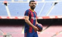 アグエロ、バルサ移籍の「迷いなかった」…入団会見で親友メッシの残留も期待！