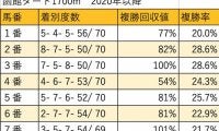 【エルムS 枠順データ分析】好走率においても回収率においても内外で大差無し
