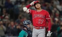 【MLB】大谷翔平、3ボールから豪快マン振り　HR王諦めない姿に米実況も度肝「オッホッホ」
