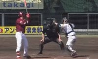 捕球前から投げ始める「甲斐キャノンえっぐ」　走者も絶望の鬼肩が「お見事」