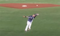 激ムズ打球なのに「美しすぎる」　源田の“吸い込みキャッチ”が「凄すぎて」
