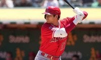 大谷翔平、左前打を二塁打にした激走　敵地実況も驚き「風のように走る」