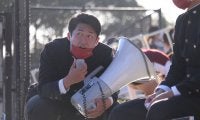 応援席もオール早稲田！　３年ぶりの全早慶野球戦応援