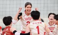 古川学園、２年連続の決勝　大エースのタピア「日本一を取るために頑張ります」／春高バレー