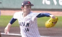 侍ジャパン白星発進…朗希が162キロ2回0封　宇田川も剛速球連発、岡本が3打点
