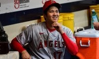 【MLB】大谷翔平の“止まらん爆笑”に「癒される」　相棒も口元モゴモゴ「かわいいなあ」
