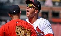 【MLB】あわや大惨事…ヌートバーの“タックル”が「怖い瞬間」　直後の笑顔に実況も安堵