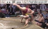 土俵下に落下した力士が親方に“浴びせ蹴り”！珍しい光景に騒然…「ぶっ飛んだ」「大回転や！」