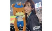 日本ハム、“ガチファン”グラドルが2軍で始球式　公園で練習「ストライク取りたい」