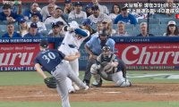 「打球速すぎてシングル」「行ったと思た」 大谷翔平の“フェンス直撃単打”が話題沸騰！ あと少しでHR…186キロの爆速打球にファン衝撃