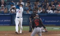 「んぬあああ！」大谷翔平の大飛球に実況思わず“ゴーンヌ未遂”…ファンも早とちり「何回見ても惜しい」「いったと思った」