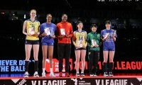久光製薬のアキンラデウォがV1女子最高殊勲選手賞