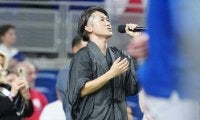 大谷出場のド軍戦で日本人歌手が国歌斉唱　侍J世界一の地で「君が代」熱唱…美声披露
