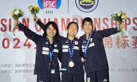 小俣、谷井がリードV　女子は日本勢大会3度目の表彰台独占【クライミングアジア選手権2024】