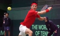 錦織圭はストレートで敗戦「ずっと悪かった」「楽にプレーさせてしまった」。日本は1勝1敗で2日目へ [デビスカップ／イギリス戦]