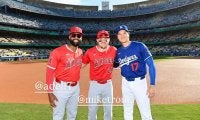 大谷翔平、トラウト＆アデルとの3ショットを投稿　古巣との対戦で再会…変わらぬ“絆”