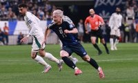 前田大然のシュートは枠直撃…サウジ相手に優位もゴールレスで前半終了【2026W杯アジア最終予選】