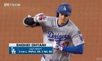 大谷翔平の“デコルテポーズ”に現地放送局も注目！ 試合前に「ドアップ」で紹介…関心の高さ伺える一幕