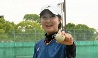 ソフトテニスU17日本一の女子選手が始球式　夏の高校野球兵庫大会