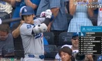 やっとオオタニが出てきたぞ！ 雨で開始遅延のドジャース戦、“スター”大谷翔平の待望登場に敵地ファンが一斉にカメラを構える瞬間