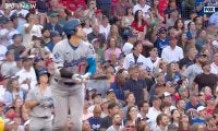 大谷翔平、衝撃38号弾でフェンウェイ・パークが「MVP！ MVP！」 先頭打者でいきなりの最強左腕撃ち…敵地も異様熱狂