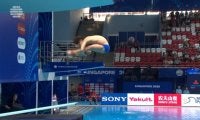 解説者も笑うしかない！？世界水泳・飛込で中国選手が見せつけた“異次元”演技 「文句のつけようがない」ノースプラッシュ！