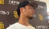 ダルビッシュ、また“KID”Tシャツで取材対応　歴代最多204勝…家族に感謝「支えられた」