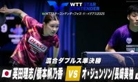 【混合ダブルス準決勝】英田理志/橋本帆乃香 vs オ・ジュンソン/長﨑美柚｜WTTスターコンテンダーフォズ・ド・イグアス2025