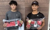「第45回むさしの村ジュニアテニストーナメントNATSU」の18歳以下は男子・天野雄太、女子・大滝莉央が優勝