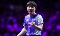張本智和 日米エース対決を制して決勝進出！地元Vに王手【卓球 WTT横浜】