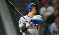 大谷翔平、6試合ぶり超低空44号　リーグトップに並ぶ…角度19度の衝撃弾に敵地騒然