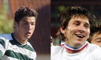 サッカー界の二大スーパースターが10代の「若手」だった頃　ロナウドは快活に語り、メッシの声はとても小さく...