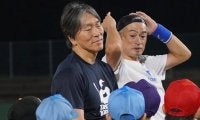 松井秀喜氏“能登初ホームラン”に子どもたち大歓声　イチロー氏は「2人でできたら」とサプライズ参加