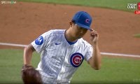 「流石MLBってプレー」今永昇太、同僚名手の“大遠投”に首を振り驚く 9勝目後押しの美技へ“お辞儀”で敬意も