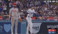 何が起きた？ 大谷翔平の盗塁で“謎のハプニング”「そりゃキレる」「ビックリした」相手バッテリーが混乱… “まさかの判定”「これは誤審w」